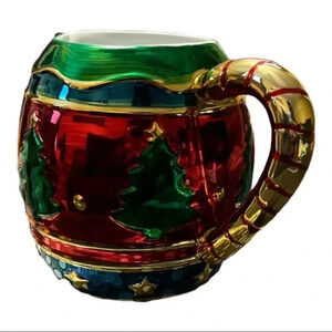 Vintage Living Quarters Ornate Christmas Pitcher